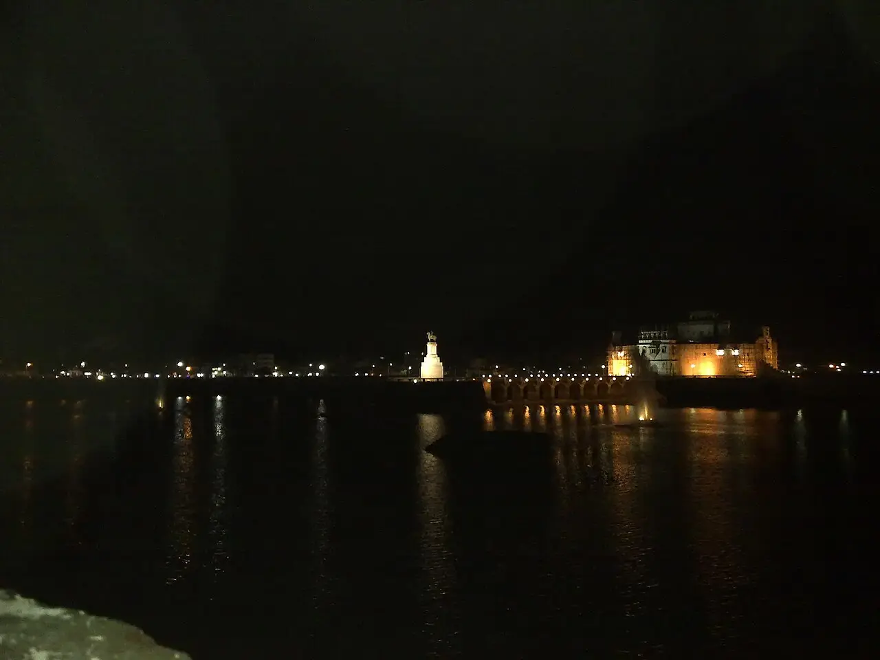 This is Lakhota Lake and a museum in its midst at Jamnagar