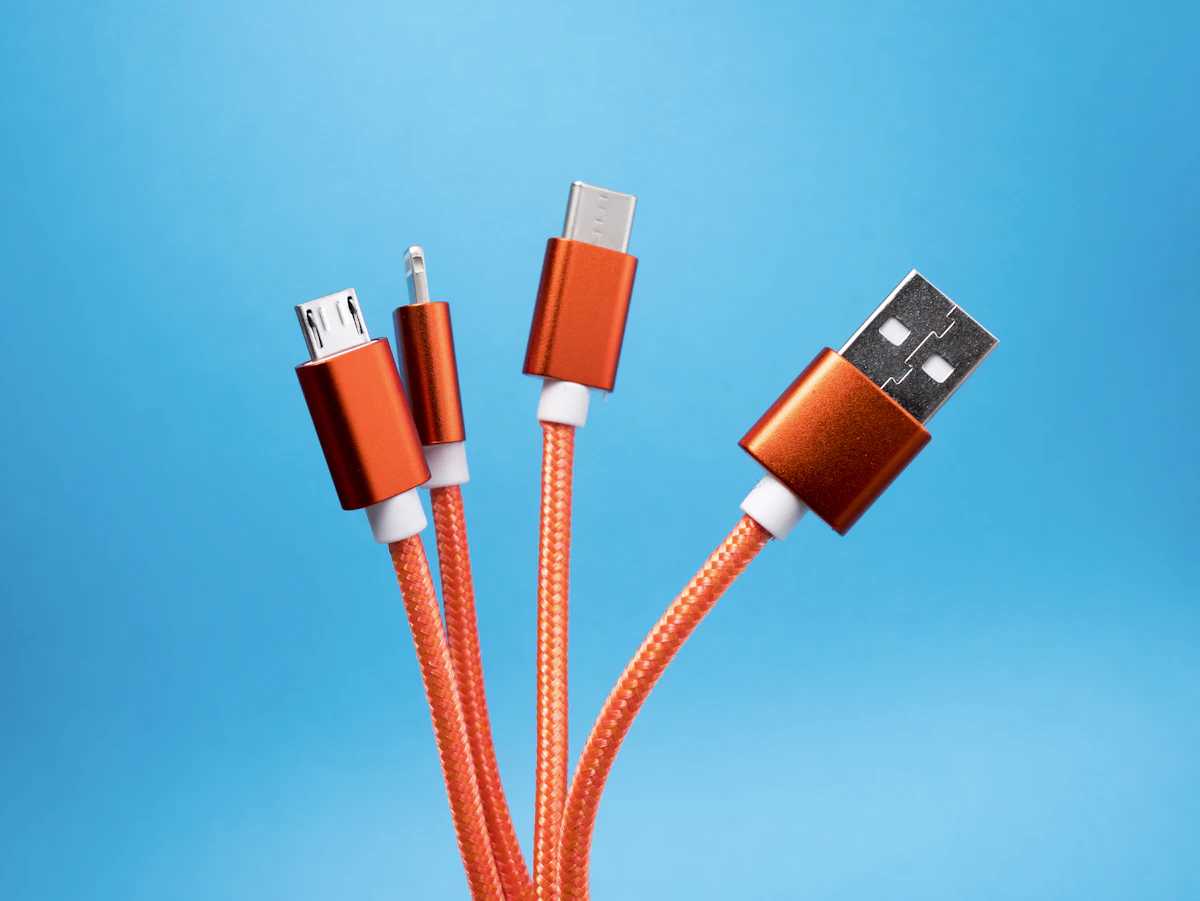 orange USB cables — Working wifi and a charging bar
