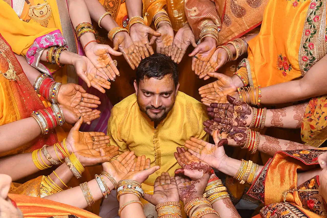 A traditional Indian wedding ceremony